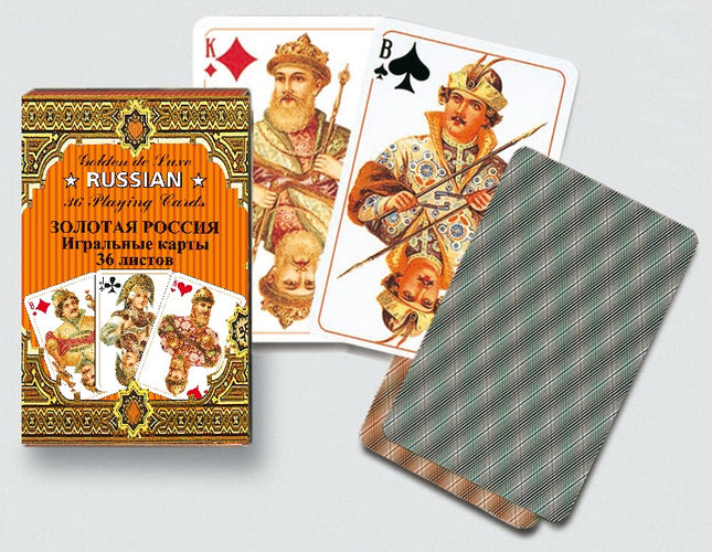 Piatnik žaidimo kortos Golden Russian