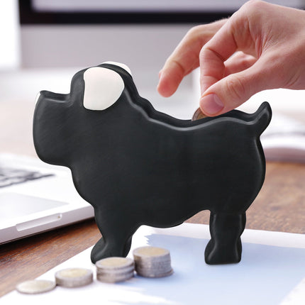 Piggy bank šuo etiketei