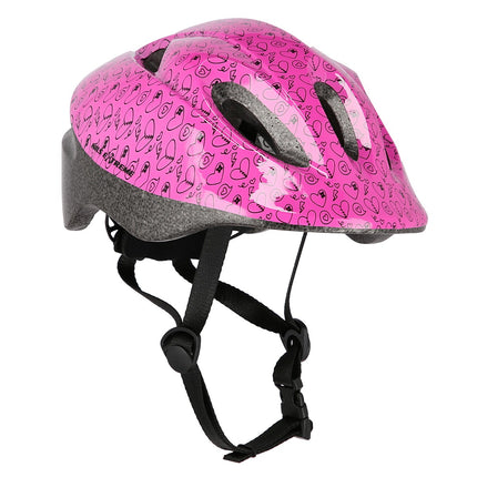 Rožinis dviračio šalmas, S dydis (51-58 cm)