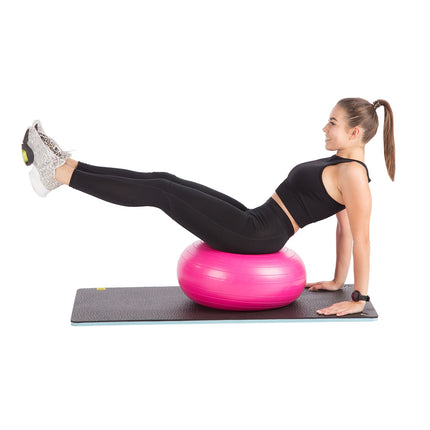 Rožinis gimnastikos spurgos kamuolys - patvarus, 65 cm