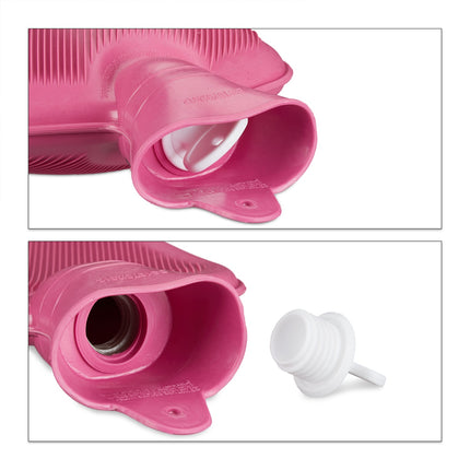 Pink Hot Water Bottle 2L