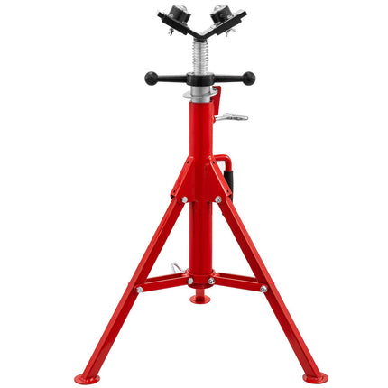 Pipe Jack Stand, 2-Ball Transfer V-Head, 2500 lb, 28-51.5 in