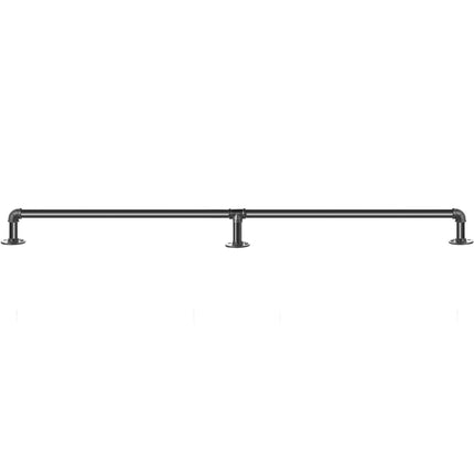 Pipe Stair Handrail Kit, 4 ft Carbon Steel, Wall Mount