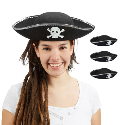 Piratų kepurės, 4 vnt. pakuotėje