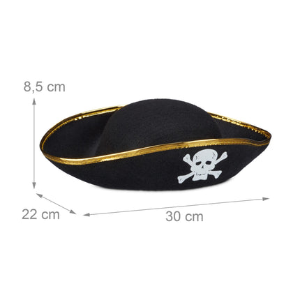 Piratų kepurės vaikams, 6 vnt. pakuotė