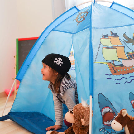 Piratų žaidimų palapinė mėlyna spalva