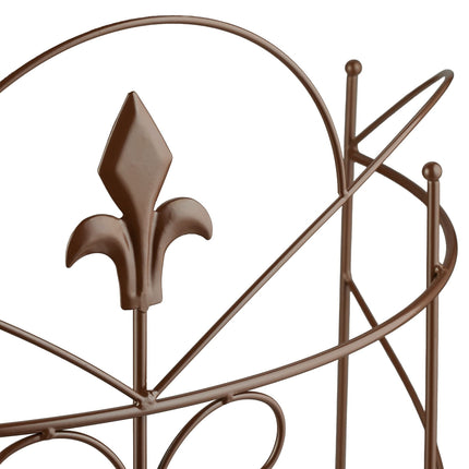 Augalų atramos, dviejų dalių geležiniai fleur-de-lis rašto kuolai