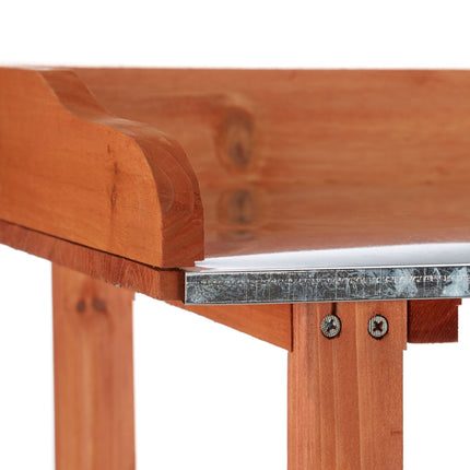 Sodinimui skirtas stalas su metaline plokšte