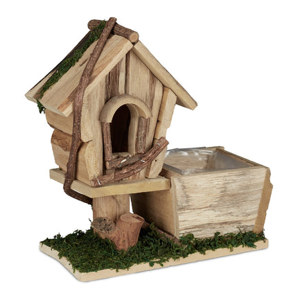 Planter with Bird House