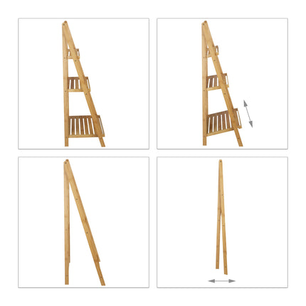 Plant shelf bamboo indoors