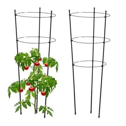 Augalų atrama 76 cm juoda, 2 vnt. rinkinys
