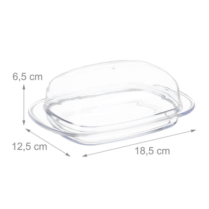 Plastikinių sviestinių indelių rinkinys, 3 vnt. su dangteliais