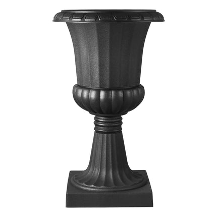 Plastic Urn Planters, 40 x 67 cm, 2-Pack, Black