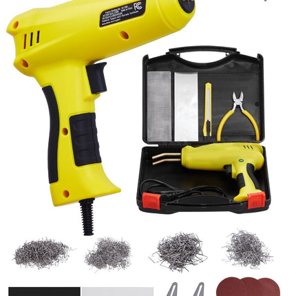 Plastic Welding Kit, 220W Welder, 800 Staples, 56 Rods
