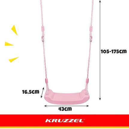 Plastikinės sūpynės - rožinės 25445