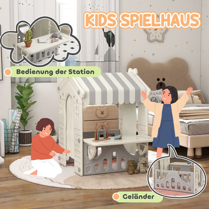 Playhouse for children aged 1-6 years with doors and windows