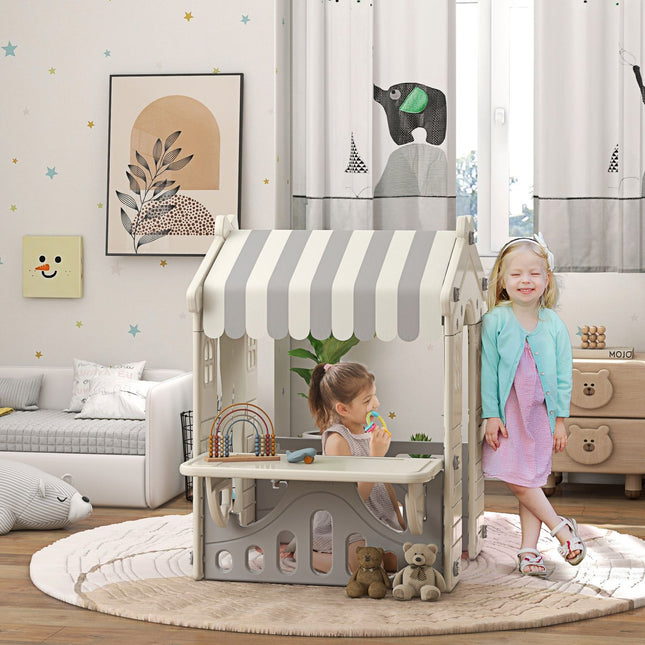 Playhouse for children aged 1-6 years with doors and windows