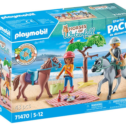 Playmobil Krioklio žirgai Jodinėjimas į paplūdimį su Amelija ir Benu, 71470