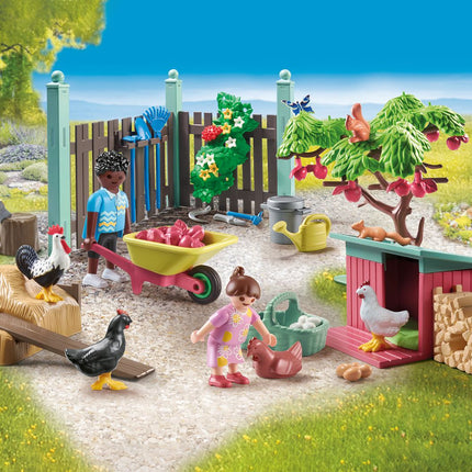 Playmobil Mano gyvenimas Mažas viščiukų ferma mažyčio namelio sode, 71510