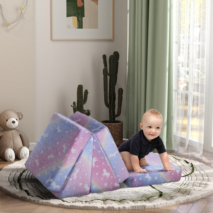 Žaislinė sofa vaikams Vaikiška sofa pagaminta iš putplasčio su atlošiama funkcija, 5 dalių. Vaikiška sofa tamsioje, švytinčio aksomo išvaizdoje, 2-3 vaikams, rožinė