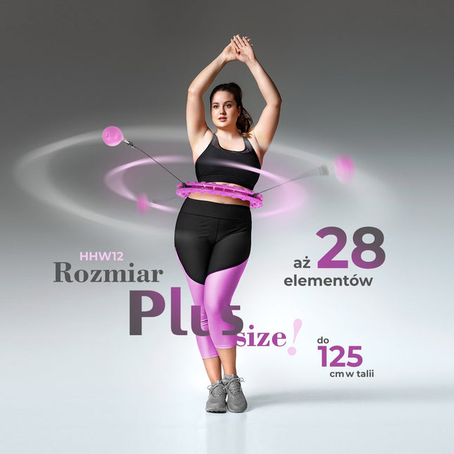 Didelio dydžio svertinis hula lankas, violetinis