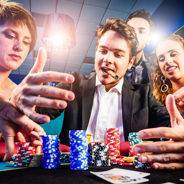 Pokerio žetonų rinkinys, 300 žetonų, Texas Hold'em, aliuminio dėklas