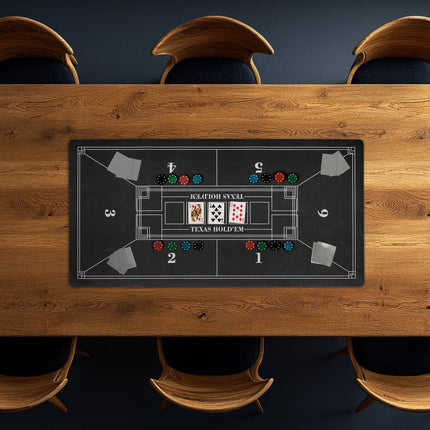 Pokerio stalo kilimėlis, neslystantis, atsparus vandeniui, 120x60 cm