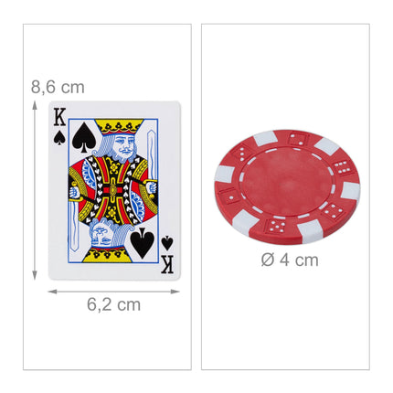 Pokerio dėklas su 100 žetonų