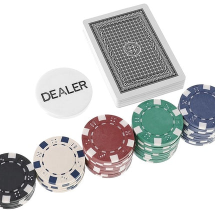 Pokeris - 300 žetonų rinkinys aukštos kokybės lagamine