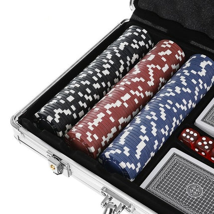 Pokeris - 300 žetonų rinkinys aukštos kokybės lagamine