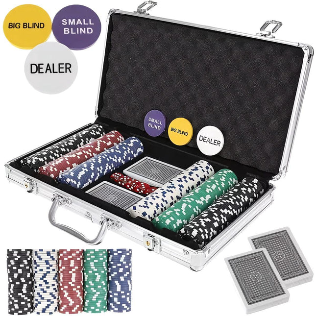Pokeris - 300 žetonų rinkinys dėkle HQ 23528