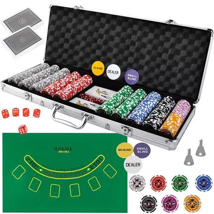Pokeris - 500 žetonų rinkinys lagamine HQ 23529