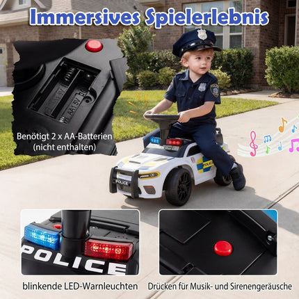 Policijos važiuojamasis automobilis mažyliams su šviesomis ir garsu
