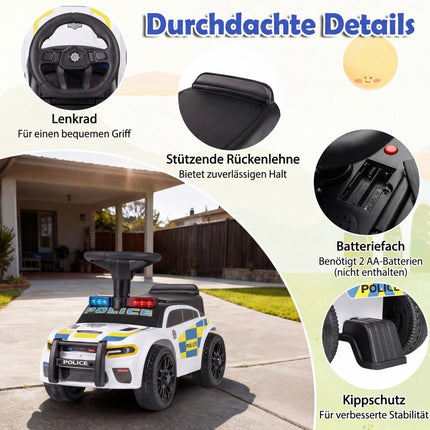 Policijos važiuojamasis automobilis mažyliams su šviesomis ir garsu