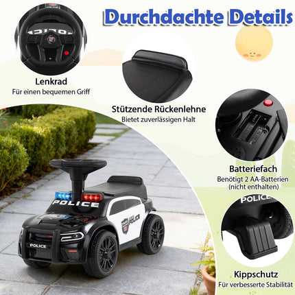 Policijos važiuojamasis automobilis mažyliams su šviesomis ir garsu
