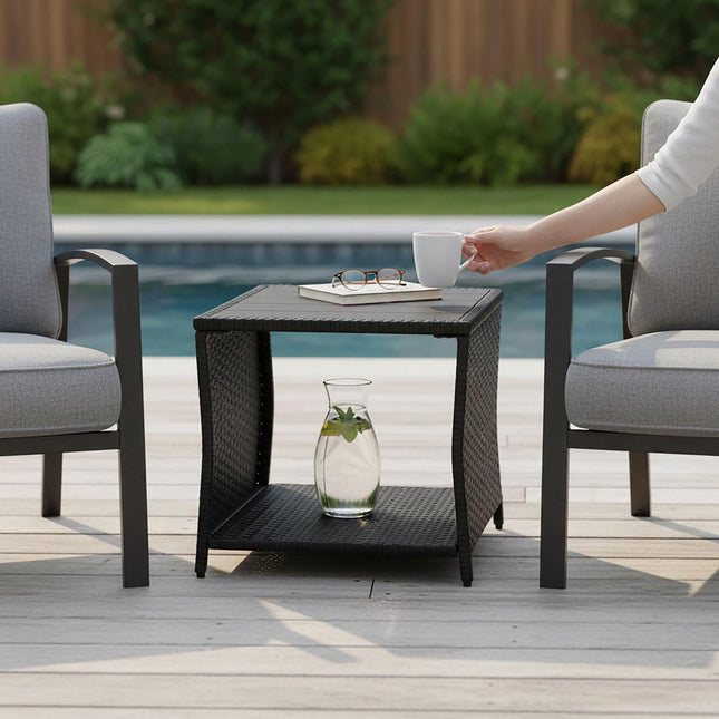 Polyrattan Outdoor Table, Weatherproof, Durable