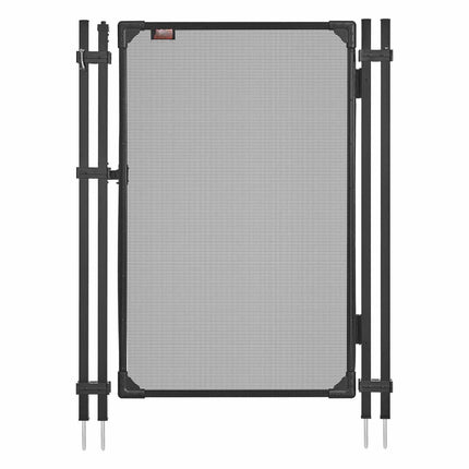 Pool Fence Gate 1.2 x 0.75 m, Self-Closing, Black