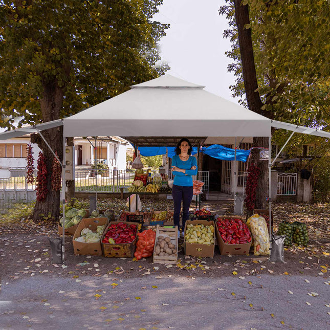 Išskleidžiama palapinė su stogeliu ir dvigubais stogeliais, 300x537 cm, UPF 50+