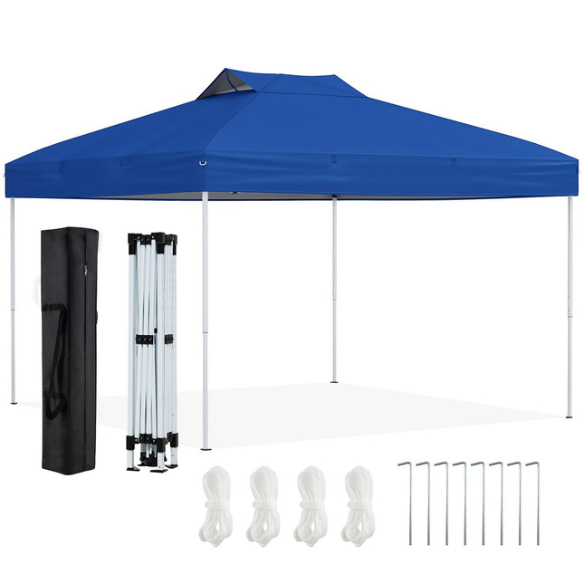 Išskleidžiamas paviljonas, atsparus vandeniui, UV 50+, mėlynas, 3x3m
