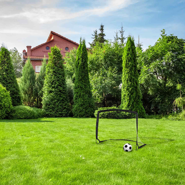 Iššokantys futbolo vartai su krepšiu