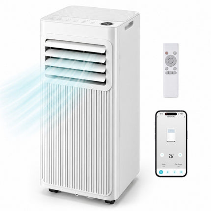 Nešiojamas 9000 BTU oro kondicionierius, 3 viename, 42 m² aprėpties plotas