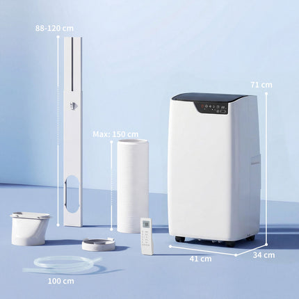 Nešiojamas oro kondicionierius 12000 BTU, WiFi, 4 viename režimas