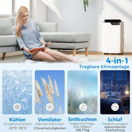 Nešiojamas oro kondicionierius 12000 BTU, WiFi, 4 viename režimas