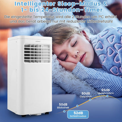 Nešiojamas oro kondicionierius 2,5 kW, 4 viename su sausintuvu