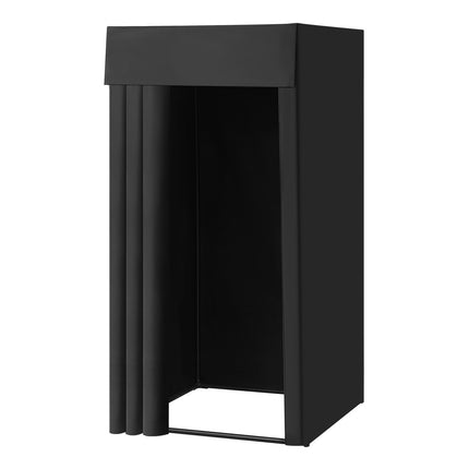 Portable Fitting Room, Black Polyester Curtain, Hook, 99cm
