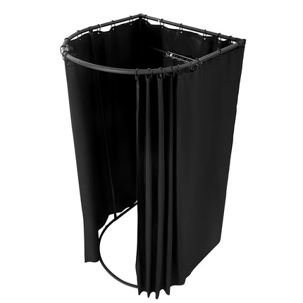Portable Fitting Room With Polyester Curtain, 100x95x200 cm, Black