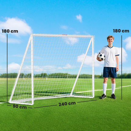 Nešiojami sodo futbolo vartai - atsparūs oro sąlygoms, lengvai surenkami