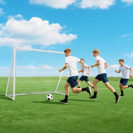 Nešiojami sodo futbolo vartai - atsparūs oro sąlygoms, lengvai surenkami