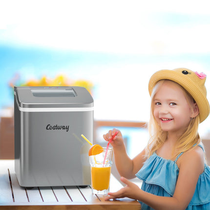 Nešiojamas ledo gaminimo aparatas su savaiminio išsivalymo funkcija, 12 kg per dieną, 1,6 l