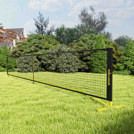 Portable Pickleball Net 6.7m with metal frame and carrying case